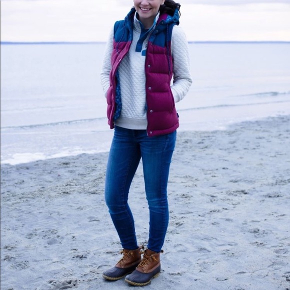 Patagonia Bivy Vest Red Down Hood Puffer L RARE - Picture 13 of 16